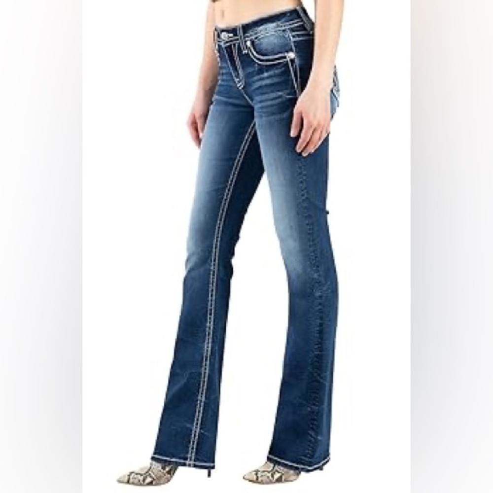 Y2K Angel Women's Dark Blue Vintage Jeans - Picture 2 of 5